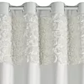 Zasłona kremowa z welwetu zdobiona aplikacją 3D róż 140x250 cm przelotka - ROSES Eva Minge Eurofirany
