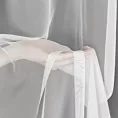Firana szyta na taśmie fala biała z delikatnej matowej tkaniny typu peru, wykończonej obciążnikiem