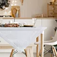 Obrus biały 85x85 cm BRENDA zdobiony ozdobną kantą i haftowaną koronką DIVA LINE
