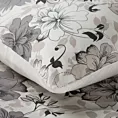 Pościel 220x200 cm bawełniana kolor biały, stalowy w romantycznym stylu z kwiatowym wzorem SPRING 9 Eurofirany