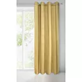 Zasłona musztardowa z dodatkiem lśniącej nici z welwetu 140x270 cm przelotka CLARISA Diva Line Eurofirany