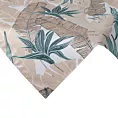 Bieżnik na stół beżowo, turkusowy 85x85 cm wodoodporny GARDEN na taras oraz balkon z motywem liści bananowca
