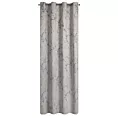 Zasłona beżowo, grafitowa z marmurkowym wzorem, welwetowa 140x250 cm przelotka WERA Eurofirany