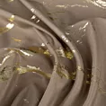 Zasłona brązowo, złocista zdobiona nadrukiem marmurku 140x250 cm przelotka LANI Eurofirany