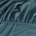 Prześcieradło jersey z gumką 140x200 cm z bawełny kolor ciemnoturkusowy 140 g/m2 ADELA Eurofirany