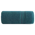 Ręcznik kąpielowy 50x90 cm bawełniany kolor turkusowy 0 twist zdobiony paseczkami 550 g/m2 MOLLY Eurofirany