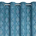 Zasłona niebieska z wytłaczanym wzorem, welwetowa 140x250 cm przelotka ARETA Eurofirany