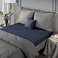 Prześcieradło jersey z gumką 90x200 cm z bawełny kolor granatowy 125 g/m2 Design 91 Eurofirany