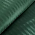 Pościel 220x200 cm satyna bawełniana kolor ciemnozielony w drobne prążki VERA Eurofirany