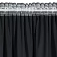 Zasłona czarna zdobiona falbanami i lśniącymi akcentami z welwetu 140x270 cm przelotka CARLI Eurofirany