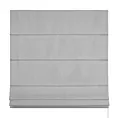 Roleta rzymska biało popielata z delikatnej tkaniny w kratkę