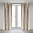 Zasłona beżowa z welwetowej tkaniny 80x270 cm system flex - MELANIE Eurofirany