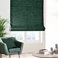 Roleta rzymska zielona z szenilowej tkaniny z dodatkiem połyskującej nici