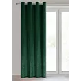Zasłona ciemnozielona z kryształkami i welwetowej tkaniny 140x250 cm przelotka ARIADNA Eurofirany
