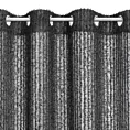 Zasłona czarna zdobiona moherową nicią z tkaniny szyfonowej 135x250 cm przelotka SELMA Eva Mingę Eurofirany