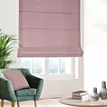 Roleta rzymska ciemnoróżowa z miękkiej tkaniny o naturalnym splocie w stylu ekologicznym