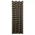 Zasłona czarno, złota w botaniczym stylu, zaciemniająca 135x250 cm przelotka CLARA Eurofirany