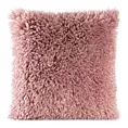 Poszewka na poduszkę 45x45 cm o strukturze miękkiego futra pudrowo różowa SANA Eurofirany