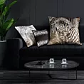 Poszewka na poduszkę 60x60 cm welwetowa z designerskim nadrukiem i wypustką na brzegach czarno, brązowa EVA 17 A EVA MINGE Eurofirany