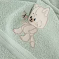 Ręcznik kąpielowy dziecięcy 50x90 cm bawełniany kolor miętowy z haftem kotka 450 g/m2 BABY 66 Eurofirany