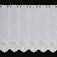 Tkanina firanowa zazdrostka z etaminy zdobiona kwiatami Eurofirany