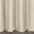 Zasłona szyta na taśmie fala jasnobeżowa z miękkiej w dotyku tkaniny szenilowej