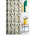 Tkanina zasłonowa o zamszowym chwycie z nadrukiem kwiatów Eurofirany