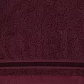 Ręcznik do rąk 30x50 cm bawełniany kolor bordowy z bordiurą w paski 500 g/m2 ABBIE Eurofirany