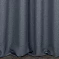 Zasłona szyta na taśmie fala granatowa z tkaniny o naturalnym splocie w stylu eko