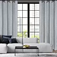 Zasłona szara z melanżowej tkaniny w stylu eko 140x250 xm przelotka MEGAN Eurofirany