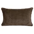 Poszewka na poduszkę 30x50 cm ciemnobrązowa z miękkiej futrzanej tkaniny NINA Eurofirany