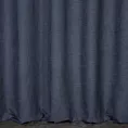 Zasłona szyta na taśmie fala granatowa o naturalnym, gęstym splocie w stylu eko