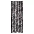 Zasłona brązowo, szara zdobiona błyszczącym przecieranym nadrukiem z welwetu 140x250 cm przelotka ESTER Eurofirany