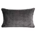 Poszewka na poduszkę 30x50 cm stalowa z miękkiej futrzanej tkaniny NINA Eurofirany