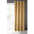 Zasłona musztardowa z wytłaczanego welwetu 140x250 cm przelotka JULIA Eurofirany