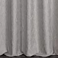 Zasłona szyta na taśmie 5 cm srebrna z tkaniny o naturalnym splocie i efektem melanżu, z dodatkiem nici metalicznej Italissima Eva Minge