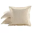 Poszewka na poduszkę 40x40 cm ażurowa jasnobeżowa  w stylu boho MIRELLA  Eurofirany