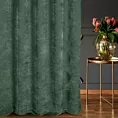 Zasłona szyta na taśmie fala zielona z tkaniny szenilowej z efektem melanżu