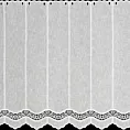 Tkanina firanowa zazdrostka z etaminy zdobiona ażurowym haftowanym wzorem Eurofirany