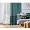 Zasłona morska z welwetu zdobiona falbanami 140x250 przelotka CHARLOTTE 1 Eurofirany