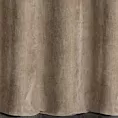 Zasłona szyta na taśmie fala jasnobrązowa z miękkiej w dotyku tkaniny szenilowej