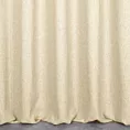 Zasłona szyta na taśmie fala jasnobeżowa z tkaniny w stylu eko i efektem melanżu