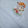 Ręcznik kąpielowy dziecięcy 50x90 cm bawełniany kolor niebieski z kapturem i haftem misi 450 g/m2 BABY 51 Eurofirany