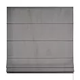 Roleta rzymska szara z gładkiej tkaniny typu Blackout zaciemniającej 100%