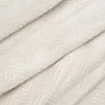 Koc  170x210 cm kremowy miękki w dotyku z wytłaczanym wzorem jodełki CINDY 5 DESIGN 91 Eurofirany