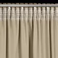 Zasłona jasnobeżowa z tkaniny welwetowej, troczek w zestwie 140x300 cm taśma ANTARA Eurofirany
