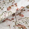 Pościel 160x200 cm bawełniana kolor naturalny, brązowy z wzorem roślinnym JULITA Eurofirany