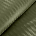 Pościel 160x200 cm satyna bawełniana kolor oliwkowy w drobne prążki VERA Eurofirany