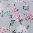 Roleta rzymska szara tkanina z bawełną drukowana w kwiatowy wzór