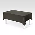 Obrus szyty ciemnobrązowy z miękkiej tkaniny welwetowej